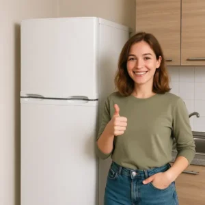 Our happy client after fridge repair